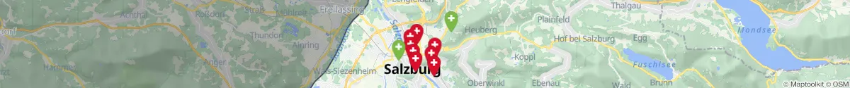 Map view for Pharmacies emergency services nearby Gnigl (Salzburg (Stadt), Salzburg)